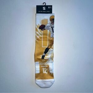 Men's Aaron Rodgers Greenbay Packers Strideline Socks M/L New
